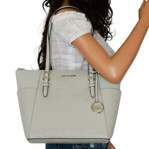 Michael Kors Charlotte L Tote Bag Grey